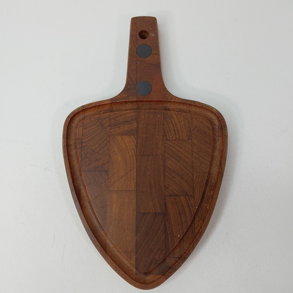 Digsmed Denmark Mid‎ Century Danish Teak Cheese Cutting Board, w/ Magnets handle